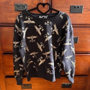 Boy London All Over Logo Print Crewneck, Unisex, Size XS